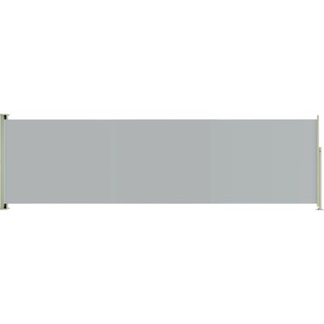 Auvent latéral rétractable de patio 180 x 600 cm gris (1/5)