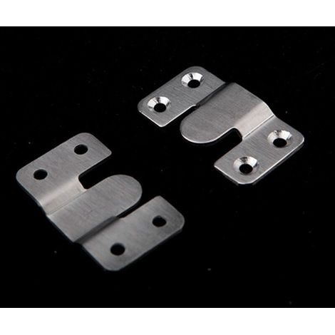 10 concealed mounting brackets, robust interlocking hanging brackets, furniture connectors, stainless steel wall mounting hardware for photos, mirrors and picture displays (1/5)