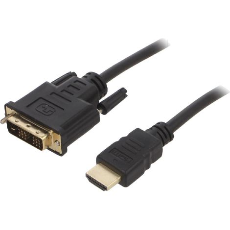 Cable DVI-D male HDMI male 1.8m noir