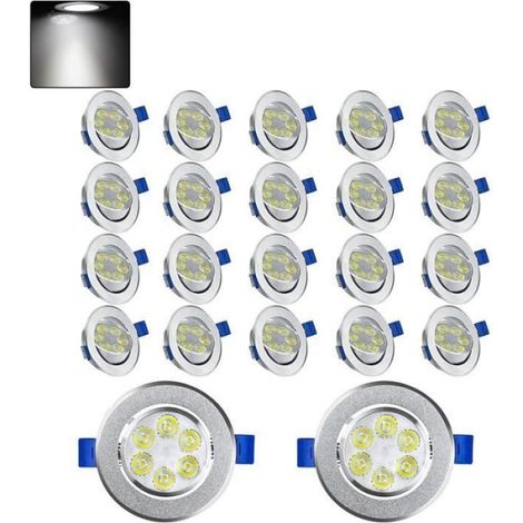LED-Einbaustrahler – 3 W – 20er-Pack – Warmweiß – Einfache Installation (1/4)