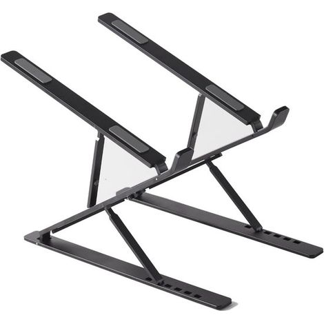 Soporte portátil, Soporte ventilado aluminio altura ajustable, plegable portátil portátil, todos portátiles tabletas 10 156 pulgadas, Plateado (1/5)