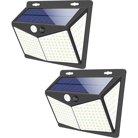 2pièces Lampe Solaire Extérieur Murale Led Éclairage Solaire Étanche Pour (1/5)