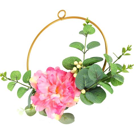 Couronne de fleurs artificielles pour demoiselle d'honneur, guirlande à main, décoration murale, intérieure ou de plafond (SPH5638) (1/5)