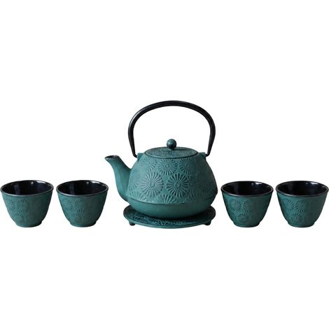 Gusseiserner Krug mit Schalen und Untersetzer KOGA, 1200 ml (1/5)