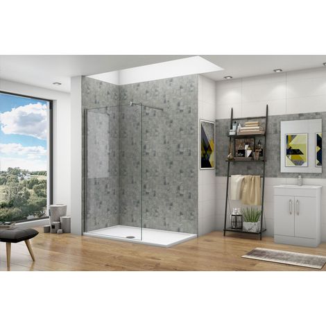 Ocean Sanitaire – Paroi de douche 50x200 cm en verre anticalcaire 8 mm – Installation flexible à gauche ou droite – Barre extensible 70-120 cm (1/5)