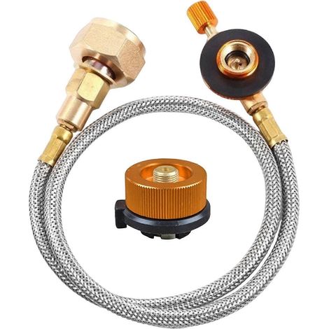 Adaptateur de remplissage facile pour propane avec tuyau allongé et raccord plat pour réservoir - 39 x 28 cm - Option 3 (1/5)