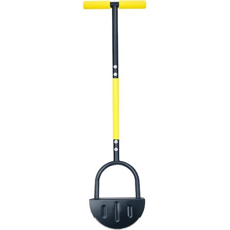 Outil de bordure nervurée – Créateur de bordure de jardin, coupe- à lame nervurée Outil manuel de bordure de pelouse, coupe-bordure demi-lune avec poignée en T, outil de jardinage portable pour (1/5)