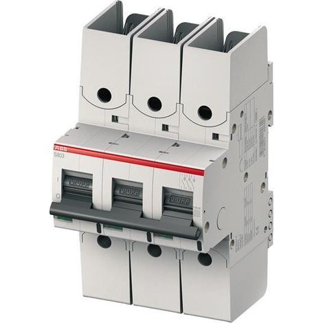 Disjoncteur S803S 3P 125A Courbe K Raccordement à vis - 50KA (4.5Modules) 2CCS863001R0647 ABB 742397 (1/2)