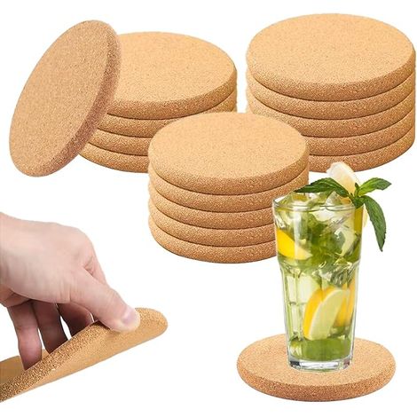 Dessous de Plat Liege, Dessous de Verre, sous-Verres en Liège, Convient pour Les Tables et Casseroles, Offre Une Bonne Adhérence et Grande Durabilité (1/5)