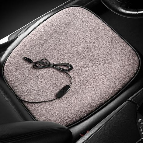 Cuscino riscaldante per sedile auto, riscaldamento rapido USB, portatile, per auto e sedie da ufficio, cuccia per animali domestici, grigio