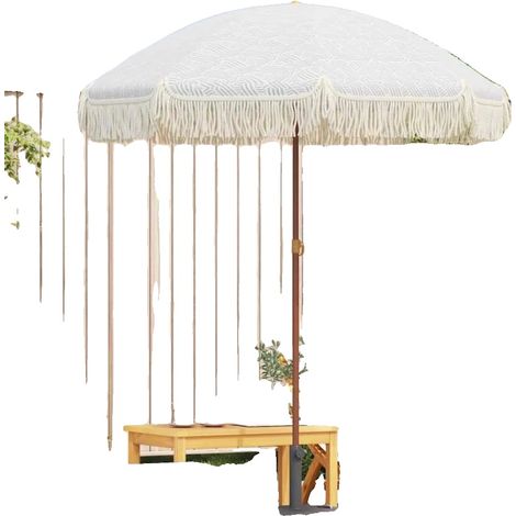 Ombrellone, 160 x 160 cm, in poliestere, altezza regolabile, protezione UV, montaggio richiesto. (1/5)