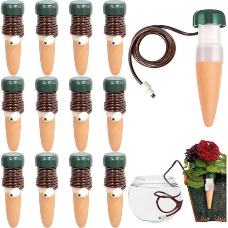 Distributeurs d'Eau Auto Arrosage pour Plantes Lot de 12 Pièces, Idéal pour Jardin Intérieur et Fleurs, Distributeur Pratique (1/5)