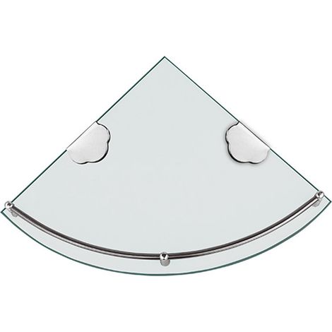 Étagère d'angle en acrylique simple couche, étagère de rangement pour salle de bain de qualité export, étagère en verre, étagère d'angle de douche, étagère d'angle en verre double couche, ensemble de (1/5)