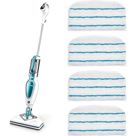 Lot de 4 lingettes en microfibre lavables compatibles avec les nettoyeurs vapeur Black & Decker FSM1600, 1610, 1621 et 1630 et le Beldray BEL01097 (1/5)