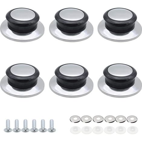Poignées de casserole amovibles en acier inoxydable, résistantes à haute température, lot de 6 (1/5)