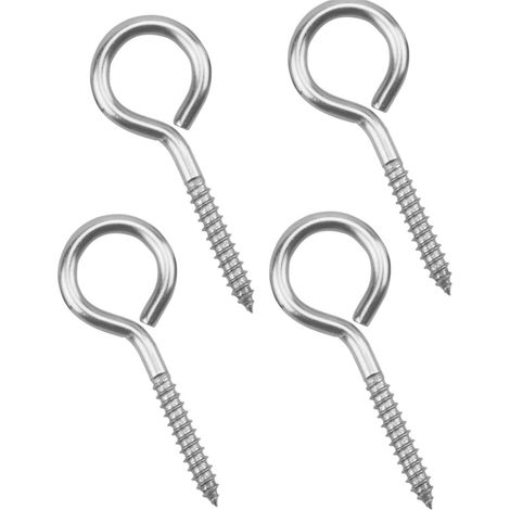 4 crochets à œillet - inox - pour suspension et mur/plafond (1/5)
