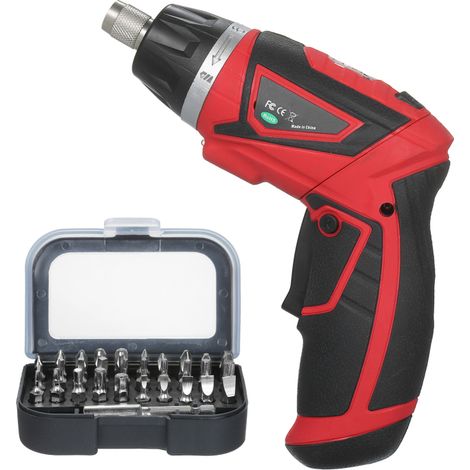 Kit de tournevis sans fil rechargeable avec éclairage LED, 6+1 réglages de couple, 200 tr/min, batterie 1500 mAh (1/5)