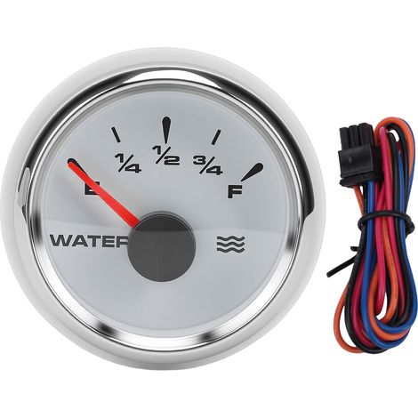Jauge de niveau d'eau marine 52mm, Kit de compteur à pointeur rétro-éclairé réglable pour camping-car (1/5)