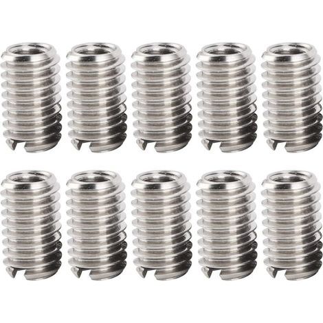 10 Stück M4 x 0,7 mm Innengewinde M6 x 1 mm Außengewinde Reduziermutterneinsätze aus Edelstahl für Computer, Lampen, Formen, mechanische Geräte (1/4)