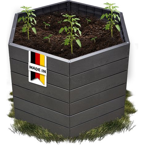 Garantia Ergo Hochbeet L75 Farbe stone, Größe 110x95 cm, Hähe 75 cm (1/5)