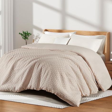 Couette Réversible 220x240 cm 4 Saisons pour Lit 2 Personnes (1/5)