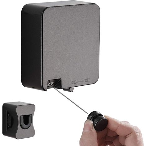 Corde à Linge Rétractable 6 Mètres Acier Inoxydable Fil à Linge Extensible Invisible Réglable Clothesline Murale Facile Installer pour Intérieur Extérieur (1/5)