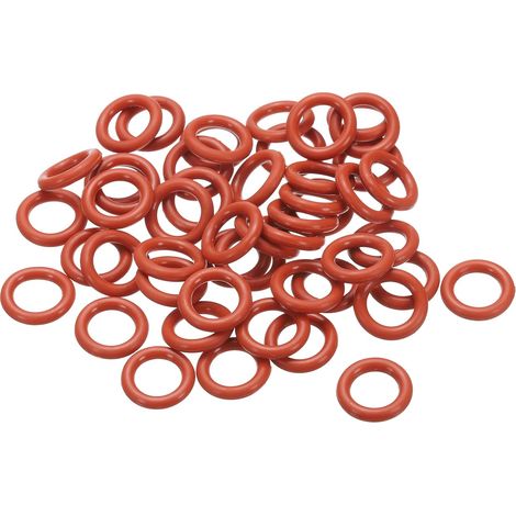 Joint Torique en Silicone 11x17x3mm (ID x OD x Largeur), 100PCS Joint d'Étanchéité Bocaux Remplacement pour Réparation Plomberie Valves Tuyaux Robinet Voiture Gaz, Rouge (1/5)