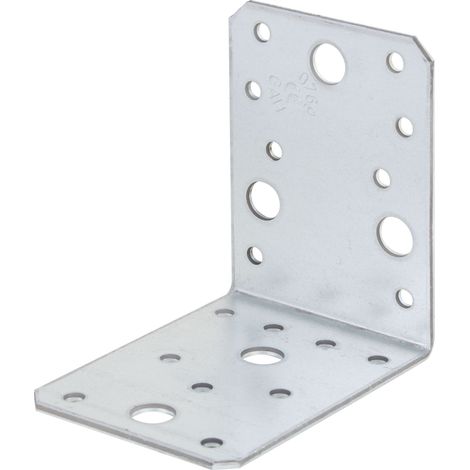 Équerre d'assemblage – Galvanisée Sendzimir – 90 x 90 x 65 mm – Set de 6 pièces – Marque Alberts (1/2)
