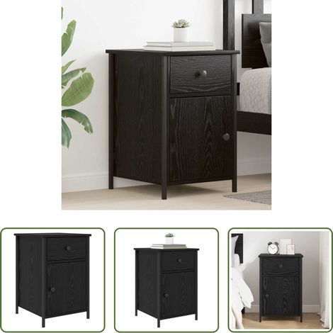 Rangement chambre - Cabinet de chevet Chêne noir 40 x 42 x 60 cm Bois d'ingénierie (1/5)