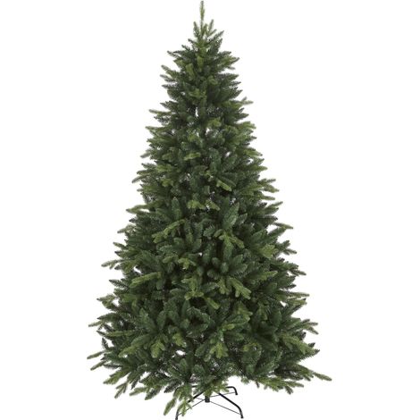 Star Trading Sapin de Noël artificiel Bergen de Star Trading, Sapin de Noël avec support vert pour l'intérieur et l'extérieur, hauteur : 2,1 m
