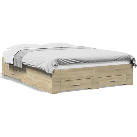 Maison Exclusive - Giroletto Cassetti Rovere Sonoma 140x190 cm Legno Multistrato
