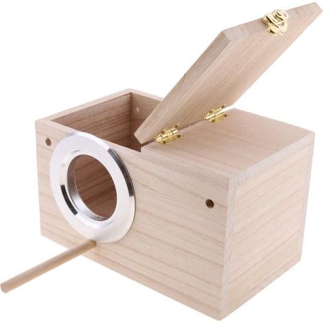 Nichoir, boîte de reproduction en bois pour perruches ondulées, adaptée aux inséparables, boîte de reproduction pour perroquets (1/5)