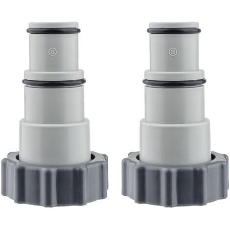 Adaptateur Tuyau Piscine 2 Pièce Raccord Piscine Adaptateurs Filetés Mâles pour Pompe de Vidange De Piscine, pour Tuyau de 1,5 Et 1,25" - Série A