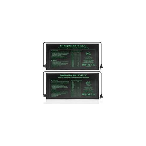 Nazalus – Angebot: 2er-Pack Heizmatten für Sämlinge (25,4 x 52,7 cm), Gewächshaus-Heizkissen, wasserdichte Heizmatten für die Saatgutkeimung, Terrarium (1/5)