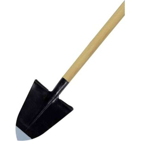 VANGHETTO A PUNTA FORGIATO + MANICO ACCIAIO/LEGNO CM 29X33 H.CM 168