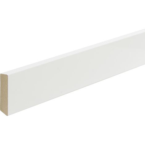 B.S. Bauprogramm Deckleiste modern 260 cm 35 x 8 mm Weiß hochglanz Leisten