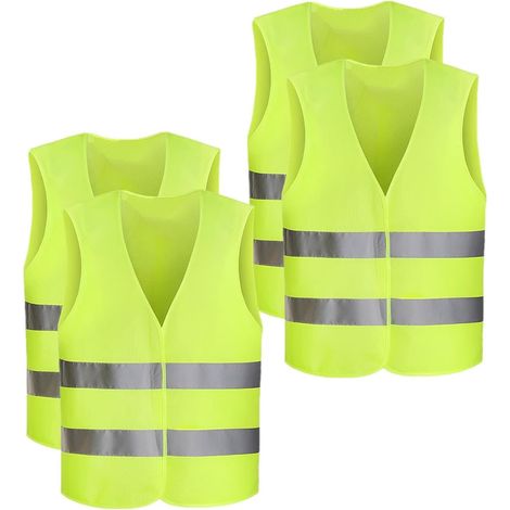 Gilet de voiture haute visibilité taille universelle, gilet de sécurité 360°, gilet réfléchissant, lavable, pour cyclistes, policiers, travailleurs, conducteurs (1/5)