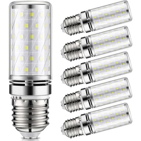 E27 LED-Lampe, Kaltweiß 6000K, 12W 1200LM (entspricht einer 120W Glühlampe), flimmerfrei, energiesparend, E27 LED, nicht dimmbar, Wechselstrom 220-240V, 6er-Pack [Energieklasse F] (1/5)