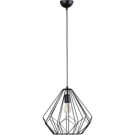 [NEUWERTIG] B-Ware Hängeleuchte Diamond Pendelleuchte Schwarz Eisen E27 Led Metall Lampe Esszimmer