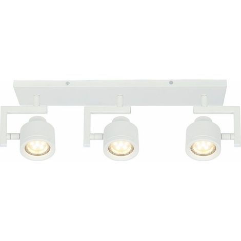Spot plafond triple blanc réglable GU10 Reality Alenis2