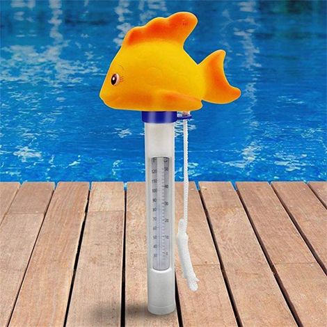 Thermomètre de piscine flottant 2 pièces, grande taille facile à lire avec corde, thermomètre pour bassins extérieurs et intérieurs, spas et bains à remous (1/5)