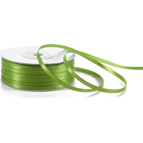 Nastro doppio raso color verde garden in rotolo, mm 3 x 100 m