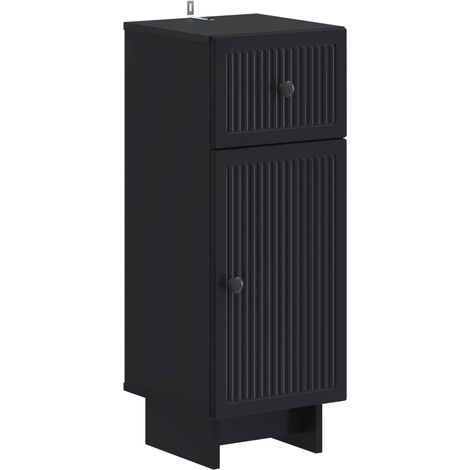 Badezimmer Aufbewahrungsschrank EDE Schwarz 30 x 31 x 80 cm vidaXL (1/5)