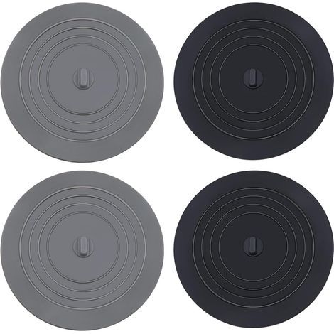 4 Pièces Bouchons pour Baignoire, Silicone Bouchon de Vidange, Universels Ventouse Baignoire, Cuisine en Bouchon Evier pour Douche, Baignoire, Lavabo, Evier (1/5)