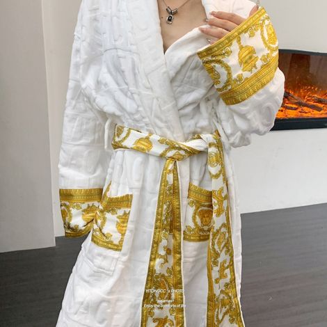 Versace Manteau de bain en coton pur, modèle double pour couples (1/5)