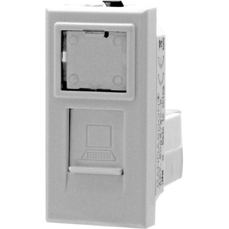 Vtizikl Presa Dati Connettore Rj45 Cat6 Bianco Coperchio Compatibile Bticino Axolute -