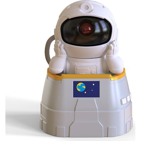 Projecteur Étoiles Astronaute Lampe de Nuit LED avec Télécommande et Minuterie Projection Plafond Ambiance Cosmique PVC Blanc (1/5)
