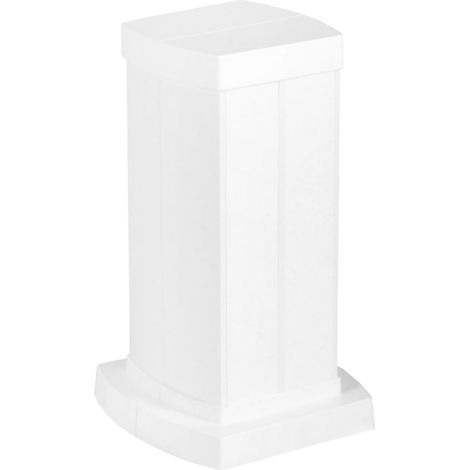 Colonnette à clippage direct 4 compartiments hauteur 0,30m couvercle PVC et corps en alu blanc RAL9003 LEGRAND 653040 (1/2)