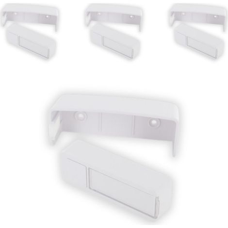 Lot de 4 boutons poussoirs sans fil LED DiO - transmission 150m - Blanc - Chacon