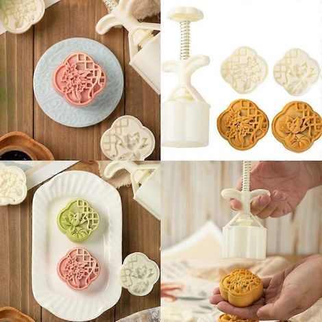 Moule à dessert en forme de fleur, outil de modelage pour la pâtisserie, moules à pâtisserie, presse à dessert pour la cuisson (1/4)